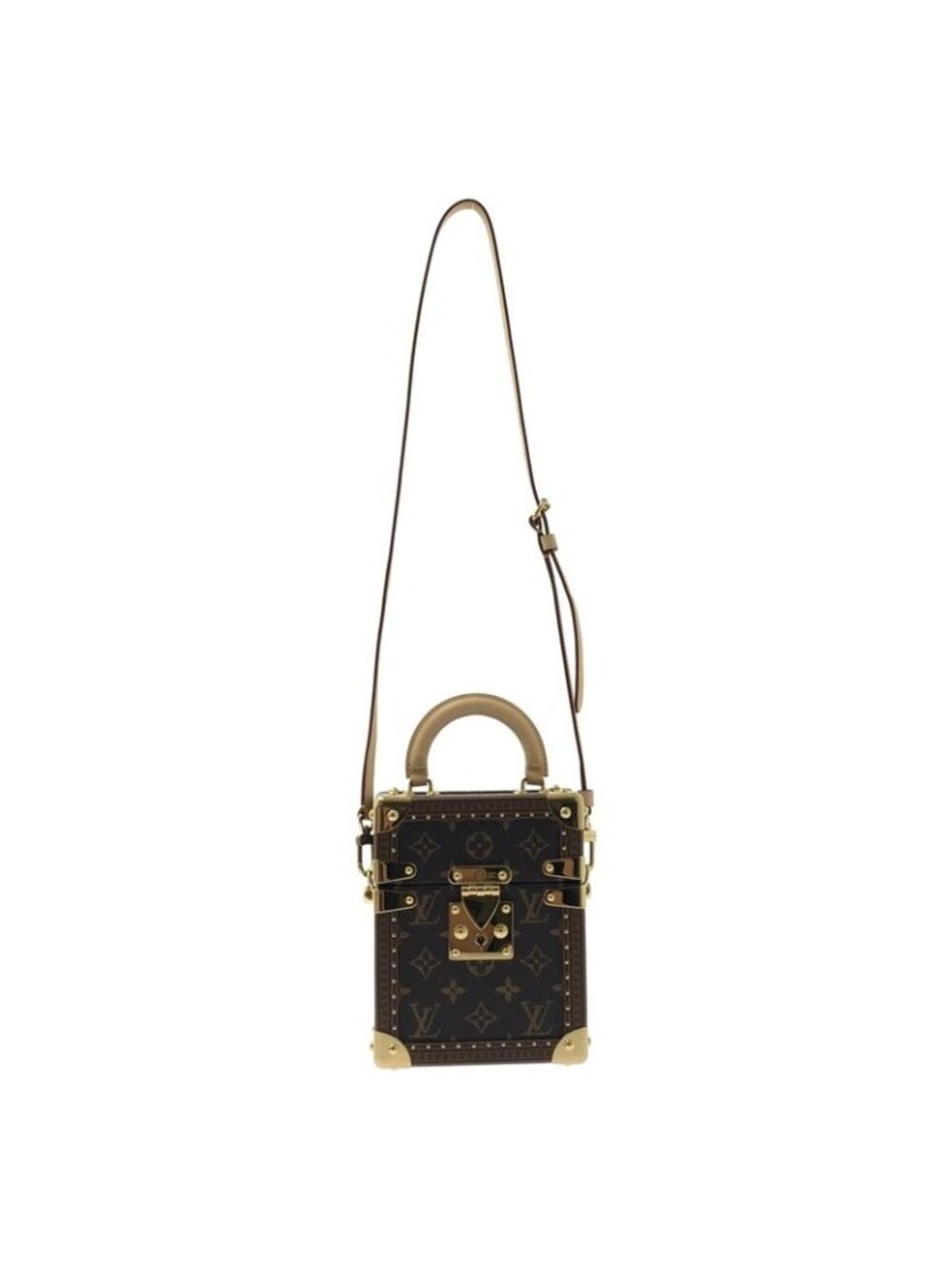 Louis Vuitton Monogram 2-Way Camera Box Shoulder Bag Brown